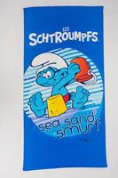 Smurfen Sea Sand strandlaken 70 x 140 cm polyester - thumbnail