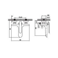 Badkraan Opbouw BWS Bloom Wit Chroom - thumbnail