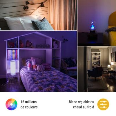 2 LED-lampen - KONYKS - Antalya Easy E14 - Wifi + Bt - 5 W - 350 Lumen - Kleuren + Wit - Alexa / Google Home compatibel 2 LED-lampen - KONYKS - Antalya Easy E14 - Wifi + Bt - 5 W - 350 Lumen - Kleuren + Wit - Alexa / Google Home compatibel