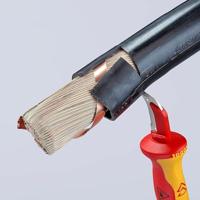 Knipex 98 55 VDE-Abmantelungsmesser 155mm Mehrkompomenten-Griff Knipex Kabelmes Geschikt voor: Ronde kabel - thumbnail