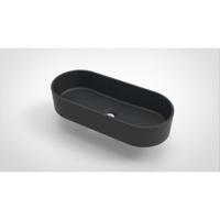 Opbouw Waskom Arcqua Case Ovaal 60x26 cm Mat Antraciet - thumbnail