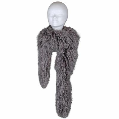 Tibetaanse Schapenvacht Sjaal Taupe - 180cm Tibetaanse Schapenvacht Sjaal Taupe - 180cm