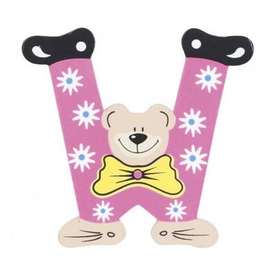 Playshoes letter W beer hout 10 cm
