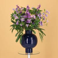 Handgebonden kunstboeket Violet Vienna 85cm - thumbnail