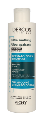 Vichy Dercos Ultra Kalmerende Shampoo Gevoelige Hoofdhuid Normaal Tot Vet Haar 200ml