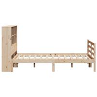 Bed met boekenkast zonder matras massief grenenhout 140x190 cm - thumbnail
