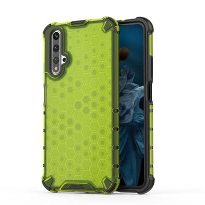 Voor Huawei Nova 5T schokbestendige honingraat PC + TPU case (groen)