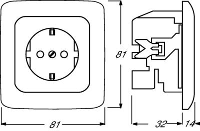 ABB 2CKA002013A4383 Geaard stopcontact IP20 Crème-wit, Parel-wit