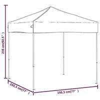 Partytent inklapbaar 2x2 m wit - thumbnail