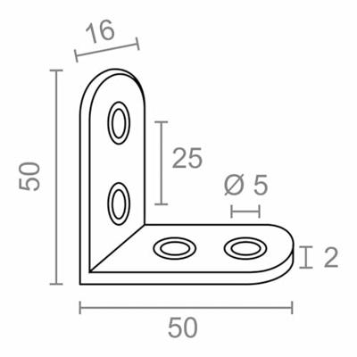 Hoeksteun EDM 86091 an24 Roestvrij staal 5 x 5 x 1,6 cm 4 Stuks Hoeksteun EDM 86091 an24 Roestvrij staal 5 x 5 x 1,6 cm 4 Stuks