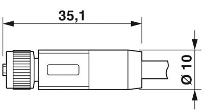 Phoenix Contact 1217524 Verbindingskabel Aantal polen (sensoren): 2 2 m 1 stuk(s)
