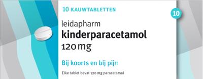 Leidapharm Kind Paracetamol Kauwtabletten 120mg 10st Leidapharm Kind Paracetamol Kauwtabletten 120mg 10st