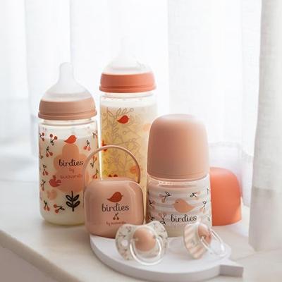 SUAVINEX Birdies Babyfles - SX Pro M Speen - 270 ml - 3 tot 6 maanden - Roze