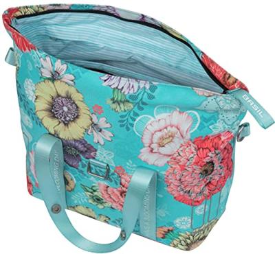 Basil bloom field fietshandtas mik-kf-hook, blauw, 8-11l - thumbnail
