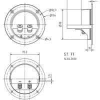 Visaton Ronde schroefterminal ST 77 1 stuk(s) - thumbnail