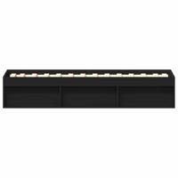 Bedframe zwart 90x200 cm - thumbnail