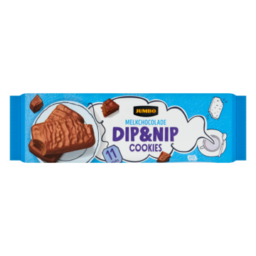 Jumbo Dip&Nip Cookies Melkchocolade 11 Stuks 200 g