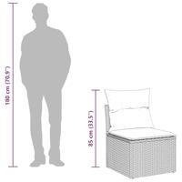 Tuinbankenset met kussen 7 pcs Beige en Wit poly rattan - thumbnail