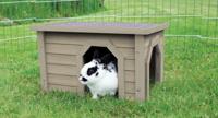 Trixie natura knaagdierhuis asfalt dak grijsgroen - thumbnail