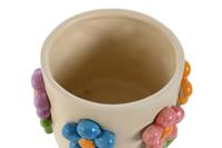 Grondlegger Home ESPRIT Multicolour Crème Dolomite Blommor 20 x 20 x 18 cm - thumbnail