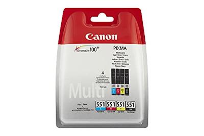 Canon CLI-551 inktcartridge 4 stuk(s) Origineel Normaal rendement Zwart, Cyaan, Magenta, Geel Canon CLI-551 inktcartridge 4 stuk(s) Origineel Normaal rendement Zwart, Cyaan, Magenta, Geel