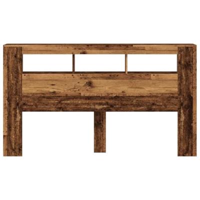 Hoofdeinde met LED 180x18,5x103,5 cm bewerkt hout oud hout Hoofdeinde met LED 180x18,5x103,5 cm bewerkt hout oud hout
