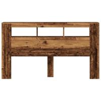 Hoofdeinde met LED 180x18,5x103,5 cm bewerkt hout oud hout - thumbnail