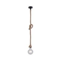 Just Light Hang touwlampRope zwart met bruin - 15481-18 - thumbnail