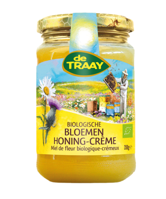 Traay Bloemen honing creme bio 350 Gram
