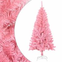 VidaXL Kunstkerstboom met standaard 120 cm pvc roze - thumbnail