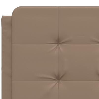 Bed met matras kunstleer cappuccinokleurig 120x200 cm - thumbnail