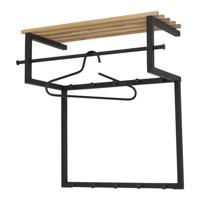 Kapstok Rizzoli 10 haken zwart/eiken - thumbnail