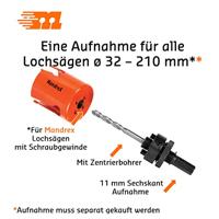 Gatzaag 146mm 60mm diep Mandrex SuperXcut TCT zonder Adapter - thumbnail