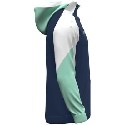 JAKO 6770 Sweater Met Kap Dynamic - Marine/Wit/Munt - L