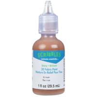 Scribbles • 3d textielverf glanzend 29,5ml bruin - thumbnail