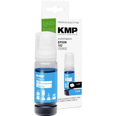 KMP Navulinkt vervangt Epson 102, T03R2 Compatibel Cyaan 70 ml E183 1642,0003