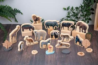 Tickit Houten Blokken Wilde Dieren