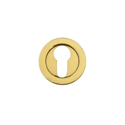 HDD Pro Cylinderplaatje Rond Draairozas Messing Gepolijst