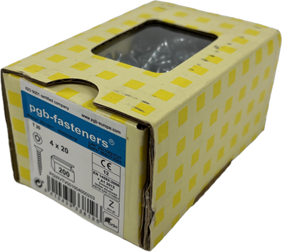 Pgb-Europe Pgb-fasteners universele spaanplaatschroef vk-t voldraad verzonken kop ø4,0x20 zn tx20 | 200 st | pgwvtv001004000203 Pgb-Europe Pgb-fasteners universele spaanplaatschroef vk-t voldraad verzonken kop ø4,0x20 zn tx20 | 200 st | pgwvtv001004000203