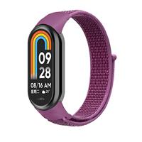 By Qubix - Sport loop nylon bandje - Paars - Compatible met Xiaomi Smart Band 8 & 9 - Compatible Xiaomi bandje - thumbnail
