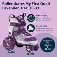 Hudora rolschaatsen my first quad paars, maat 30-33 - thumbnail