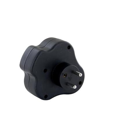 Domino 3x16A - CHACON - Driehoek met schakelaar - Zwart