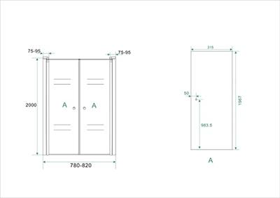 Lagos pendeldeur in nis 800 x 2000 x 6 mm nano helder glas/chroom