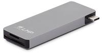 LMP USB-C Basic Hub 6 poort, 3X USB 3.0 (1x 1.5A output), SD/MicroSD, USB-C (PD), aluminium, Space Grey - thumbnail