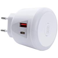 EcoSavers USB Timer Charger USB-oplader 20 W 1x USB-A, 1x USB-C Wit Binnen - thumbnail