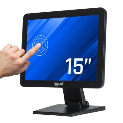 Monitor met Touchscreen iggual IGG319666 15"