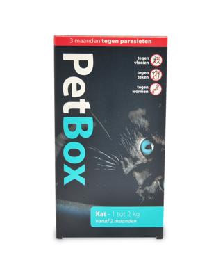PetBox kat tegen vlooien, teken en wormen Kat - 1 tot 2 kg PetBox kat tegen vlooien, teken en wormen Kat - 1 tot 2 kg