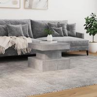 Salontafel met LED-verlichting 50x50x40 cm betongrijs - thumbnail