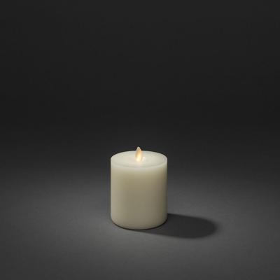Konstsmide 1620-115 LED-kaars met echte was Crème-wit Warmwit (Ø x h) 81 mm x 101 mm