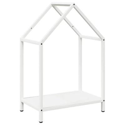 VidaXL Brandhoutrek 40x25x60 cm koudgewalst staal wit VidaXL Brandhoutrek 40x25x60 cm koudgewalst staal wit